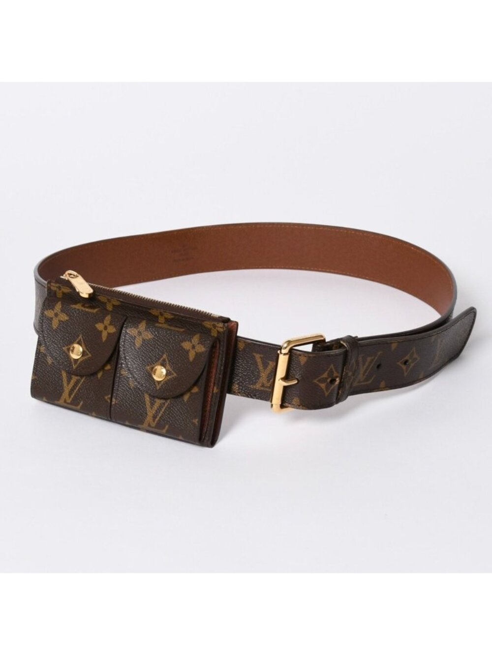 Louis Vuitton Ceinture Pochette Duo Waist Pouch Belt 95/38 Monogram